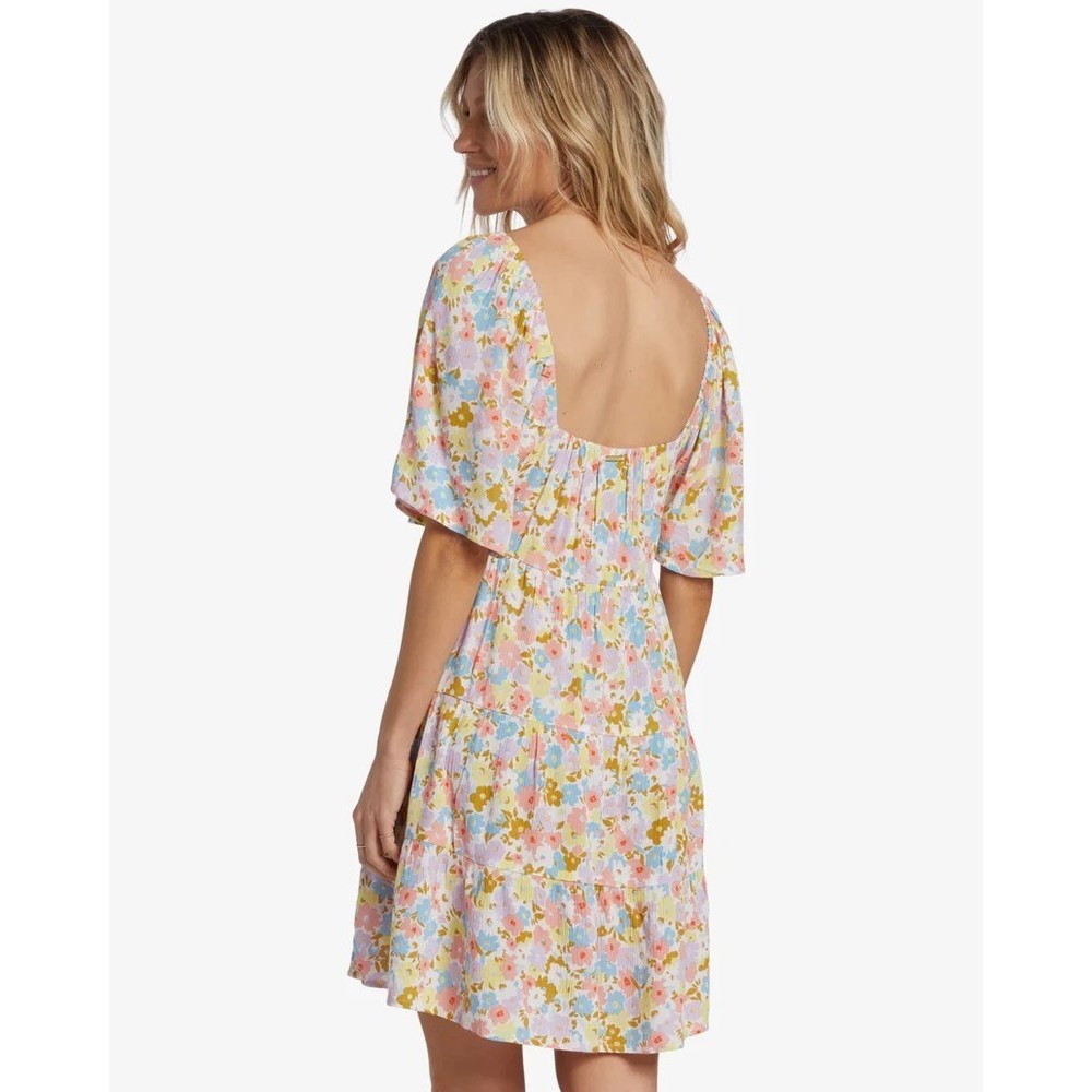 Billabong Take A Chance Babydoll Dress Salt Crystal Women's Size Small - Picture 3 of 8
